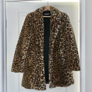 Straight to hell faux fur coat